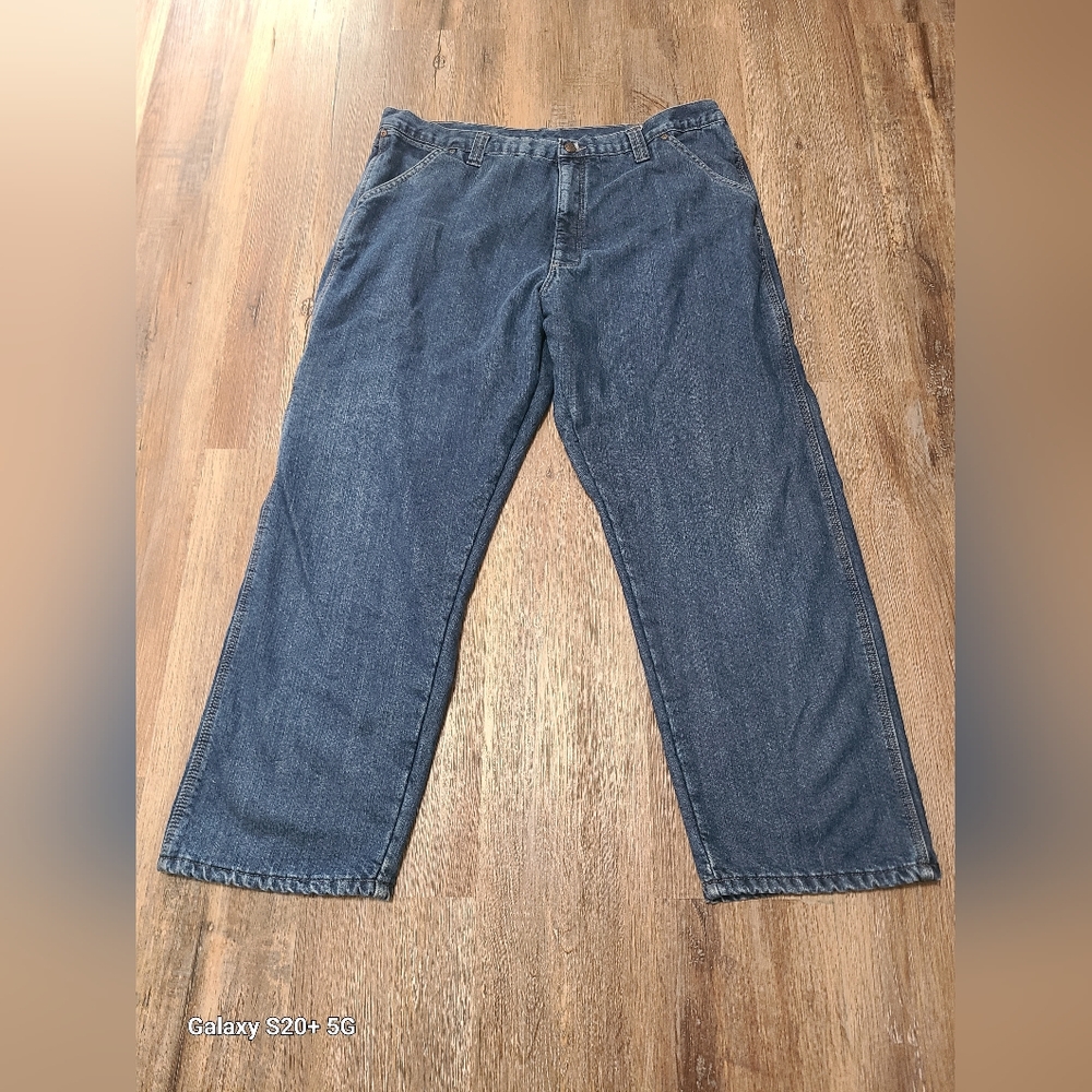 Wrangler Fleece Lined Carpenter Jeans Men's 40x30 Straight Leg Workwear